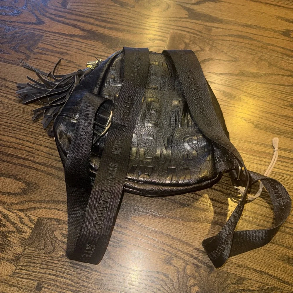 Steve Madden Black and Gold Accent Backpack